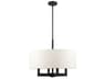 Cresthaven 4-Light Black Drum Chandelier