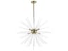 Uptown 8-Light Antique Brass Glass Sputnik Pendant