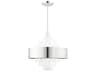 Orenburg 10-Light Polished Nickel Crystal Drum Pendant