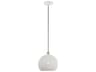 Dublin 1-Light White Brushed Nickel Dome Mini Pendant