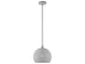 Dublin 1-Light Nordic Gray Brushed Nickel Dome Mini Pendant