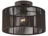 Acordia 1-Light English Bronze Drum Semi Flush Mount