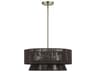 Florell 4-Light Antique Brass Drum Pendant