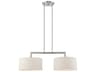 Meridian 2-Light Brushed Nickel Drum Island Pendant