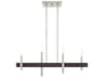 Denmark 4-Light Brushed Nickel Bronze Linear Island Pendant