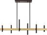 Denmark 6-Light Bronze Antique Brass Linear Island Pendant