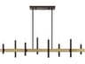 Denmark 8-Light Bronze Antique Brass Linear Island Pendant