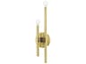 Denmark 2-Light Satin Brass Wall Sconce