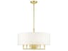 Meridian 7-Light Satin Brass Drum Chandelier