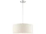 Meadow 3-Light Brushed Nickel Drum Pendant