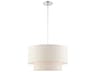 Meadow 3-Light Brushed Nickel Drum Pendant