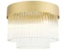 Norwich 4-Light Soft Gold Crystal Drum Flush Mount