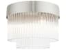 Norwich 4-Light Brushed Nickel Crystal Drum Flush Mount