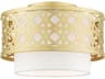 Calinda 1-Light Soft Gold Drum Semi Flush Mount