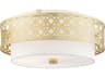 Calinda 4-Light Soft Gold Drum Flush Mount
