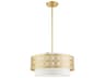 Calinda 4-Light Soft Gold Drum Pendant