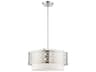 Calinda 4-Light Brushed Nickel Drum Pendant