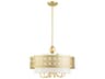 Calinda 7-Light Soft Gold Candelabra Drum Chandelier