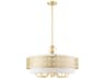 Calinda 9-Light Soft Gold Candelabra Drum Chandelier