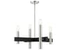 Helsinki 4-Light Brushed Nickel Candelabra Linear Chandelier