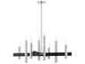 Helsinki 8-Light Brushed Nickel Candelabra Chandelier