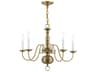 Williamsburgh 5-Light Antique Brass Candelabra Chandelier
