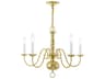 Williamsburgh 5-Light Polished Brass Candelabra Chandelier