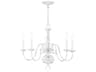 Williamsburgh 5-Light Antique White Candelabra Chandelier
