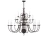 Williamsburgh 22-Light Bronze Candelabra Chandelier