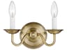 Williamsburgh 2-Light Antique Brass Wall Sconce