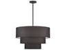 Bainbridge 5-Light Black Drum Pendant