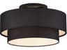 Bainbridge 3-Light Black Drum Semi Flush Mount