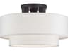 Manorwood 3-Light Bronze Semi Flush Mount