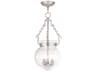 Everett 3-Light Brushed Nickel Glass Chandelier