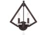 Diamond 2-Light Bronze Crystal Wall Sconce