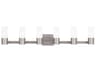 Midtown 6-Light Brushed Nickel Glass Vanity Light