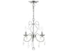 Donatella 3-Light Brushed Nickel Crystal Candelabra Chandelier