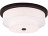 Meridian 4-Light Bronze Drum Flush Mount