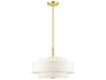Meridian 4-Light Satin Brass Drum Pendant