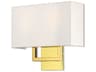 Pierson 2-Light Polished Brass Wall Sconce