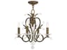 Serafina 4-Light Hand Applied Venetian Golden Bronze Candelabra Chandelier