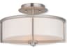 Wesley 2-Light Brushed Nickel Drum Semi Flush Mount