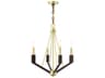 Beckett 4-Light Satin Brass Candelabra Chandelier