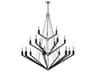Beckett 18-Light8-Light Brushed Nickel Black Candelabra Tiered Chandelier