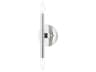 Copenhagen 2-Light Polished Chrome Wall Sconce