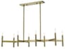 Copenhagen 8-Light Antique Brass Linear Island Pendant