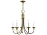 Cranford 5-Light Antique Brass Candelabra Chandelier