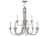 Cranford 12-Light Brushed Nickel Candelabra Tiered Chandelier