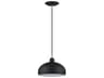 Domma 1-Light Black With Brushed Nickel Accents Drum Mini Pendant