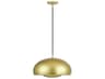 Domma 3-Light Soft Gold With Polished Brass Accents Bowl Pendant